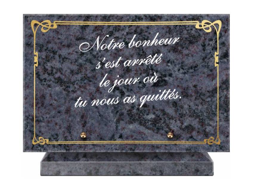 Symbolic Granite Rectangle Plaque.