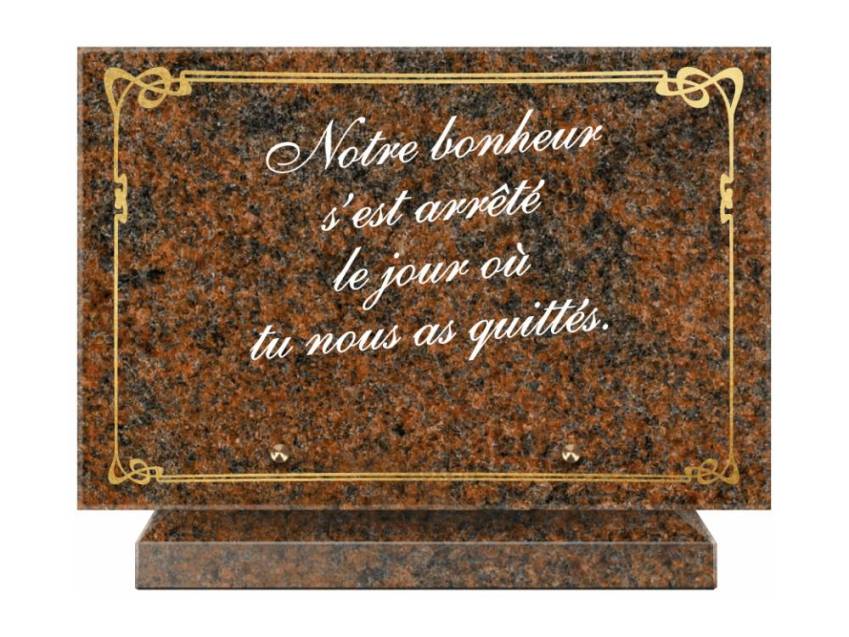 Symbolic Granite Rectangle Plaque.