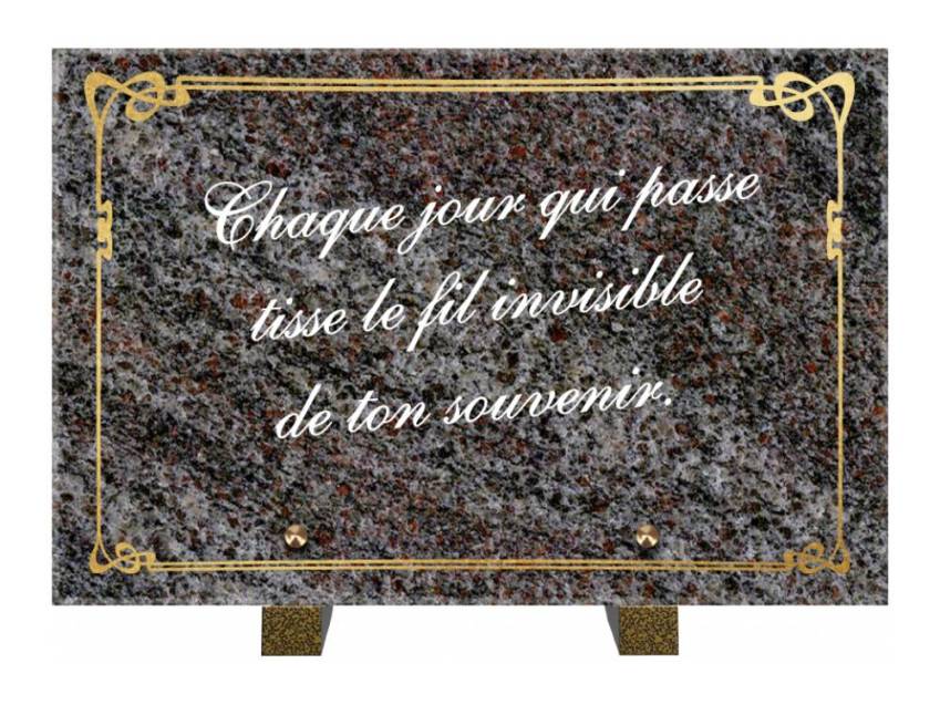 Symbolic Granite Rectangle Plaque.