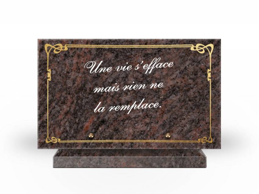 Symbolic Granite Rectangle Plaque.