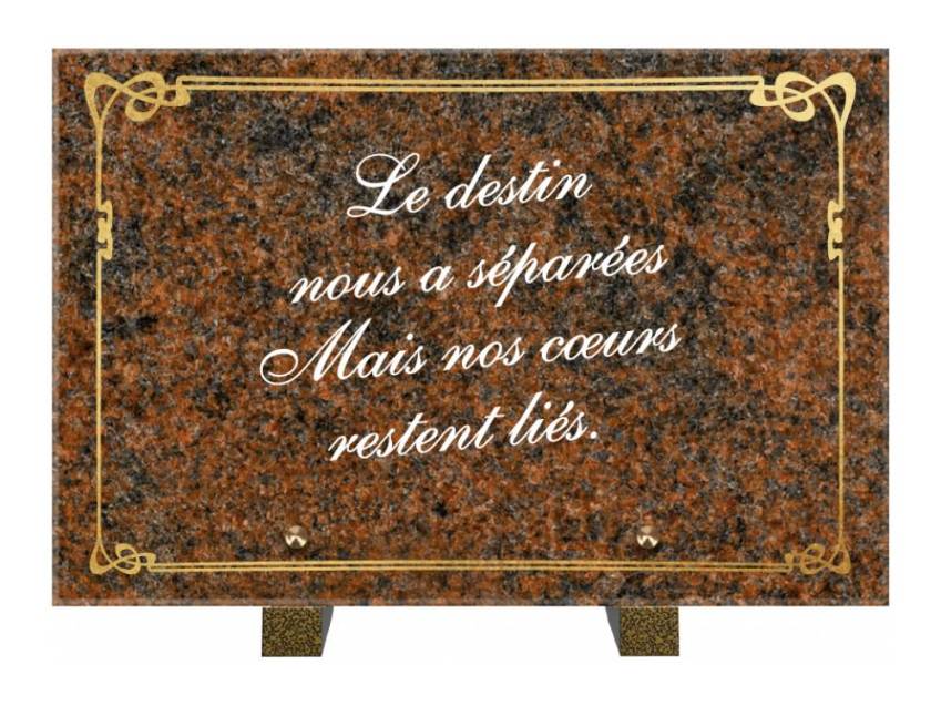 Symbolic Granite Rectangle Plaque.