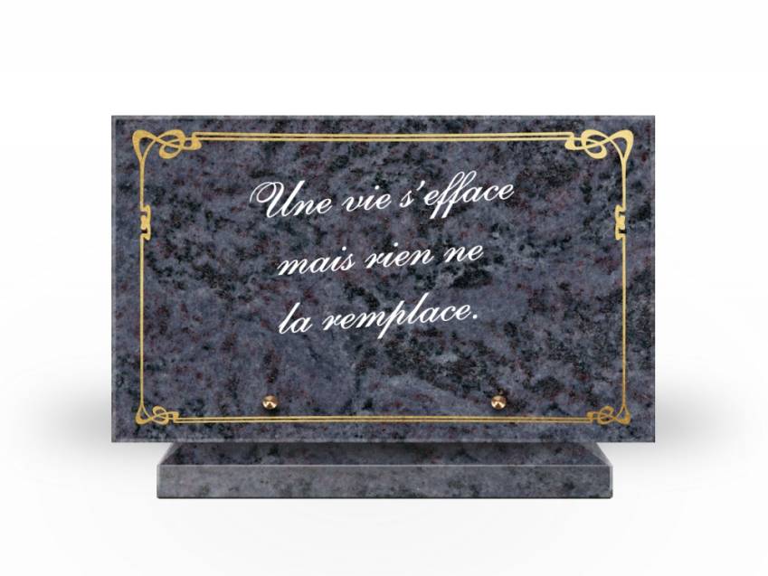 Symbolic Granite Rectangle Plaque.