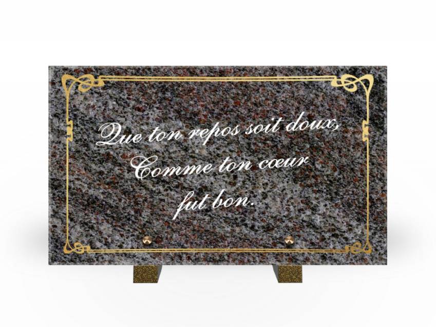 Symbolic Granite Rectangle Plaque.