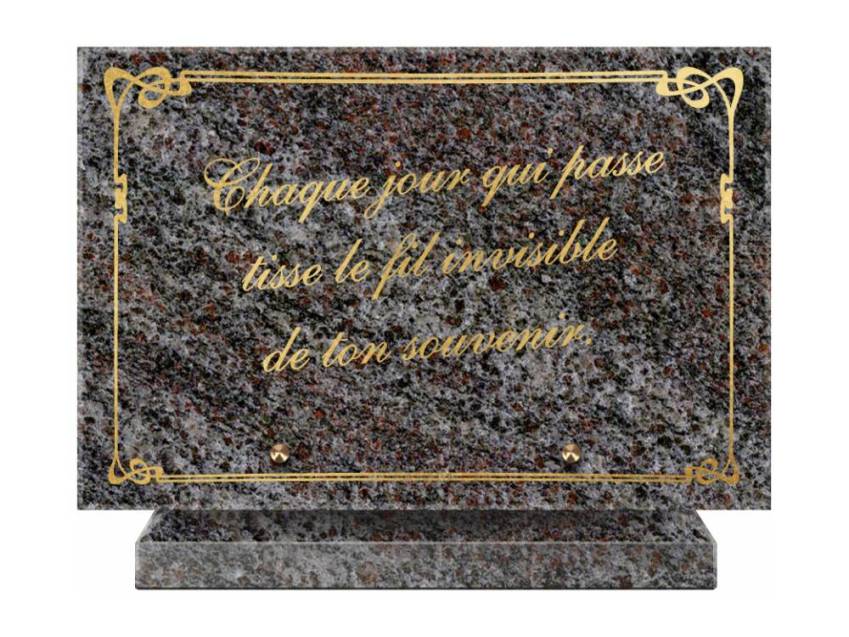 Symbolic Granite Rectangle Plaque.