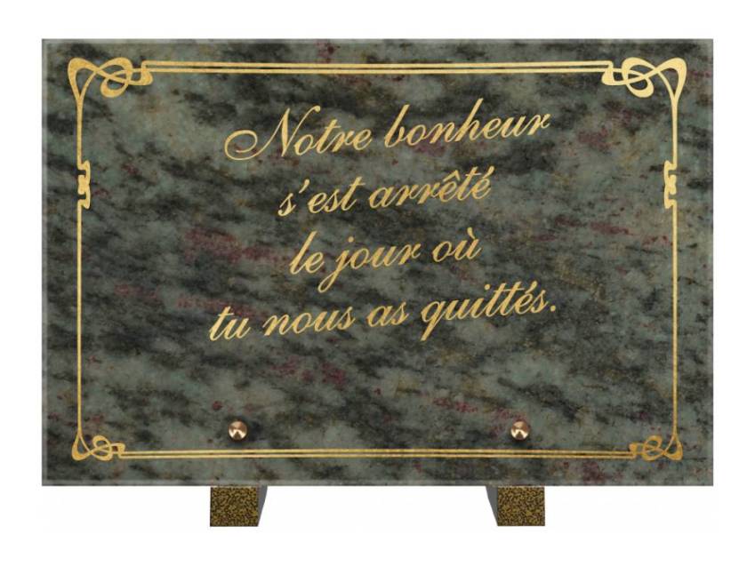 Symbolic Granite Rectangle Plaque.