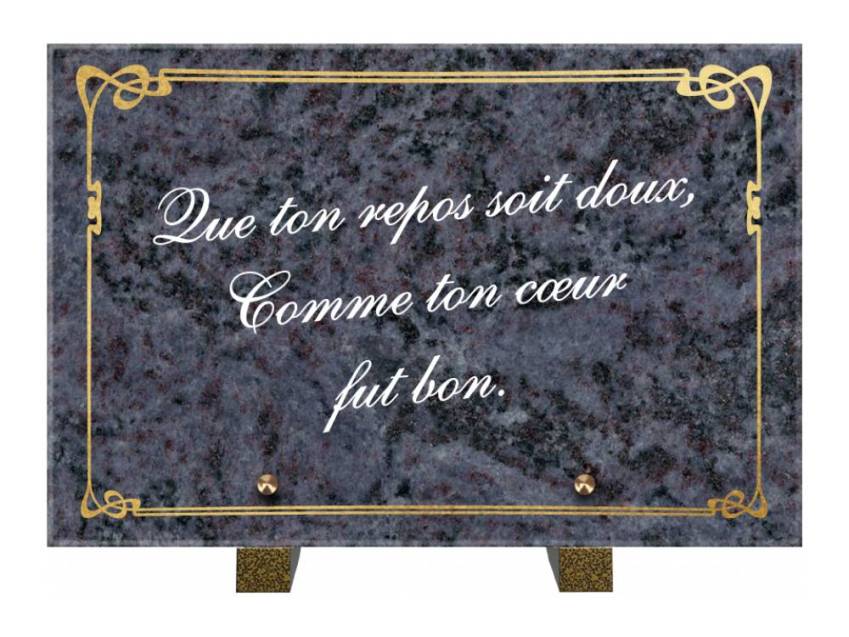 Symbolic Granite Rectangle Plaque.