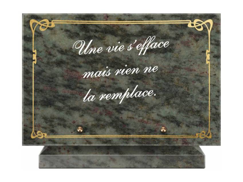 Symbolic Granite Rectangle Plaque.