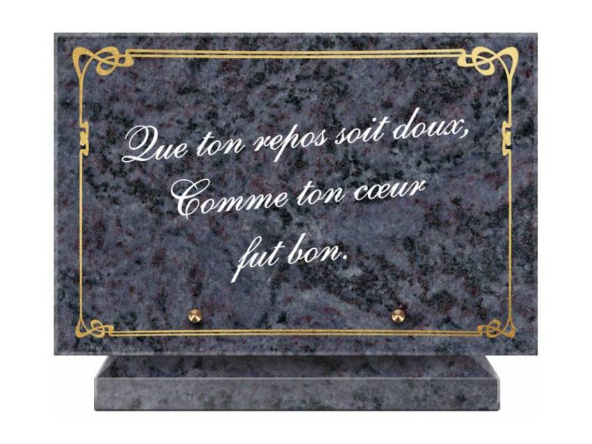 Symbolic Granite Rectangle Plaque.