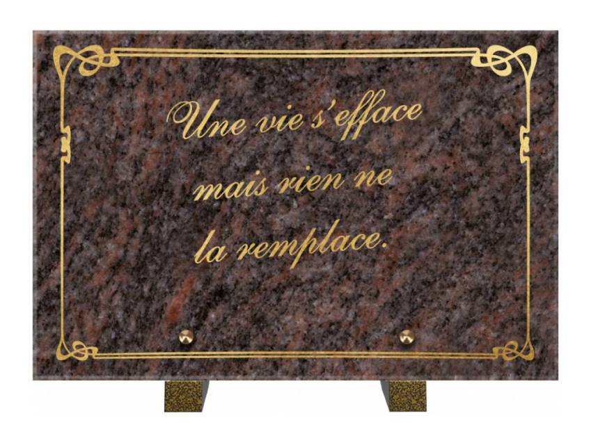 Symbolic Granite Rectangle Plaque.