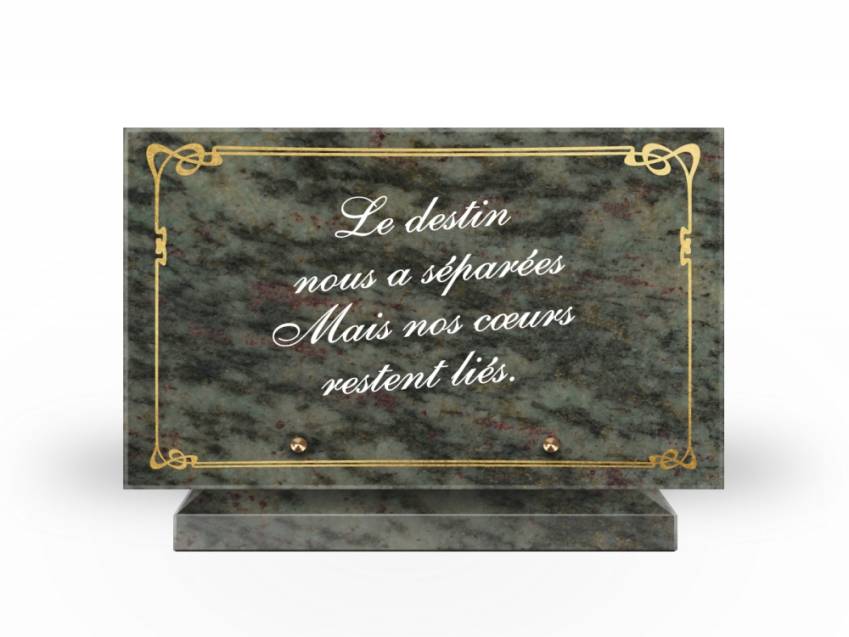 Symbolic Granite Rectangle Plaque.