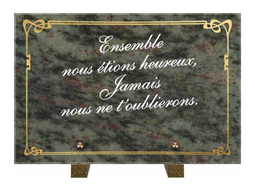 Symbolic Granite Rectangle Plaque.