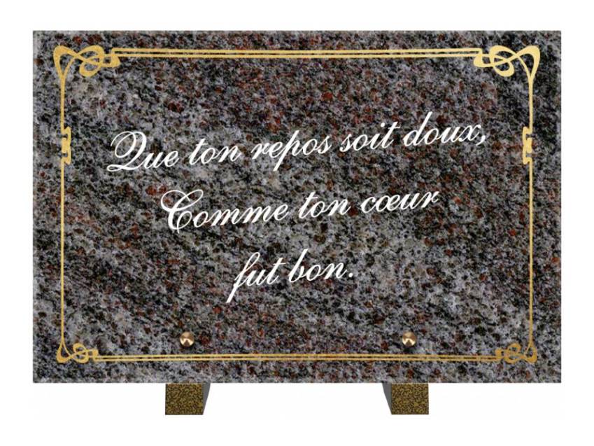 Symbolic Granite Rectangle Plaque.