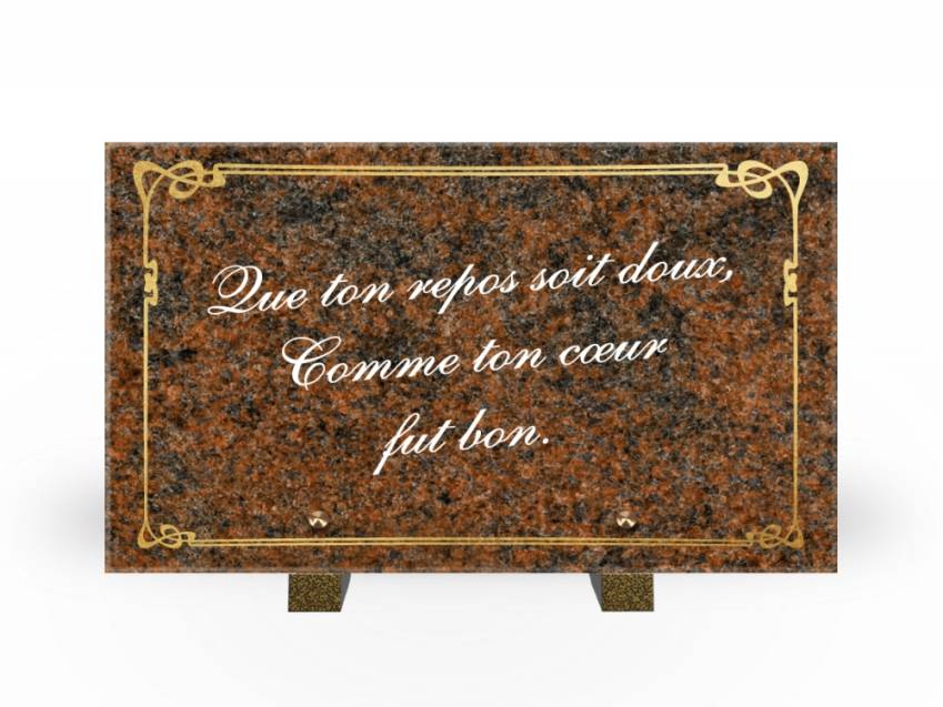 Symbolic Granite Rectangle Plaque.