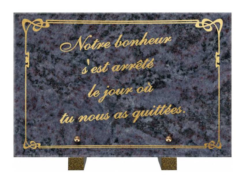 Symbolic Granite Rectangle Plaque.