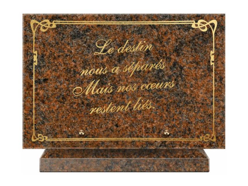 Symbolic Granite Rectangle Plaque.