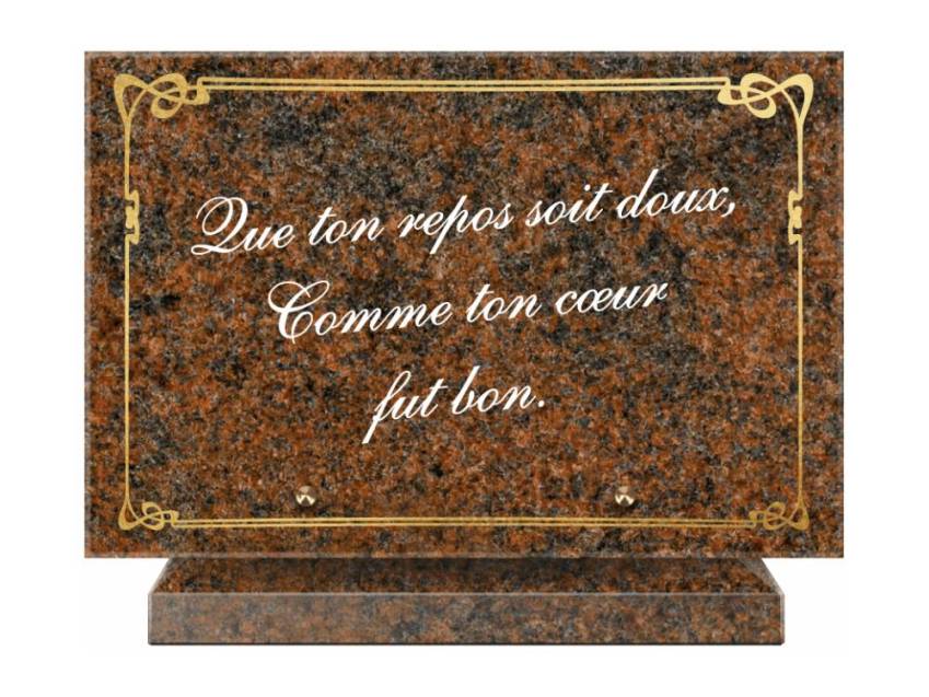 Symbolic Granite Rectangle Plaque.