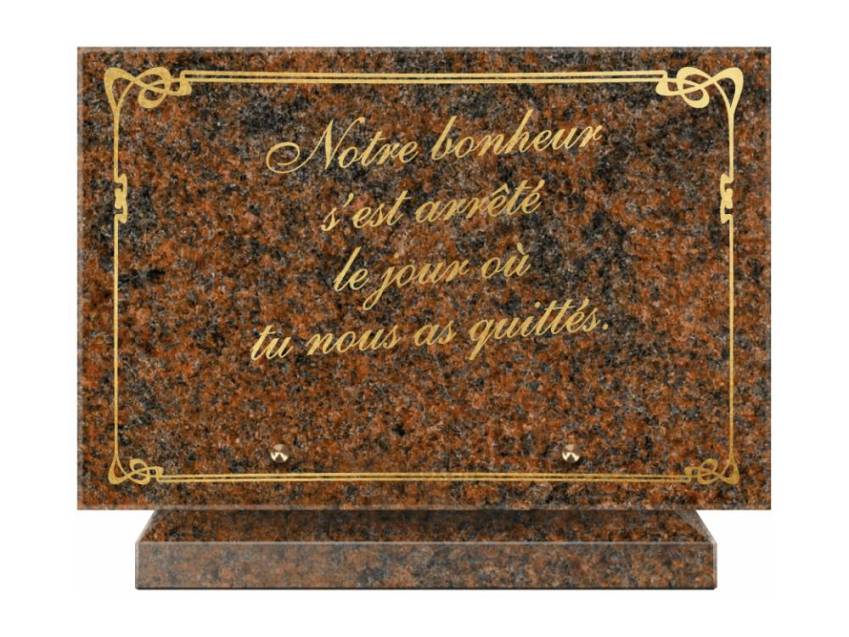 Symbolic Granite Rectangle Plaque.