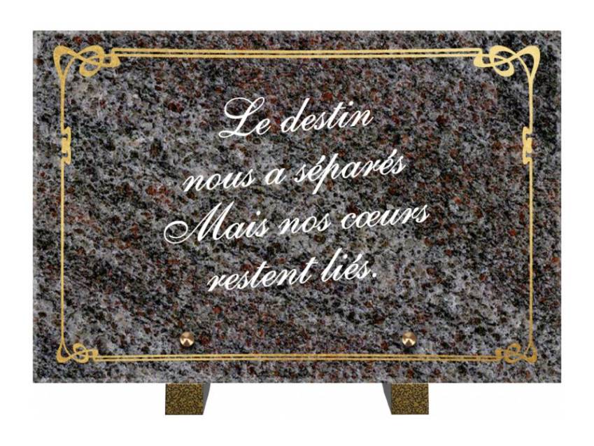 Symbolic Granite Rectangle Plaque.