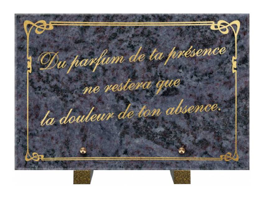 Symbolic Granite Rectangle Plaque.