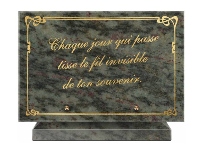 Symbolic Granite Rectangle Plaque.