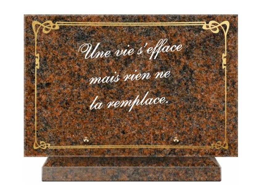 Symbolic Granite Rectangle Plaque.