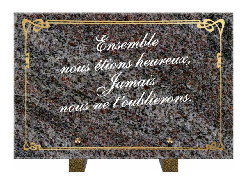 Plaque Granit Rectangle symbolique