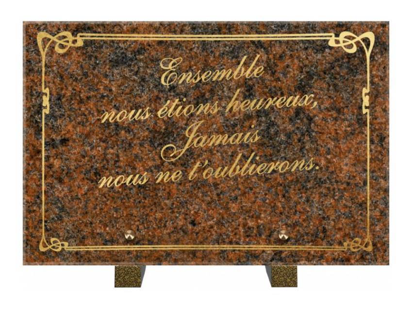 Symbolic Granite Rectangle Plaque.