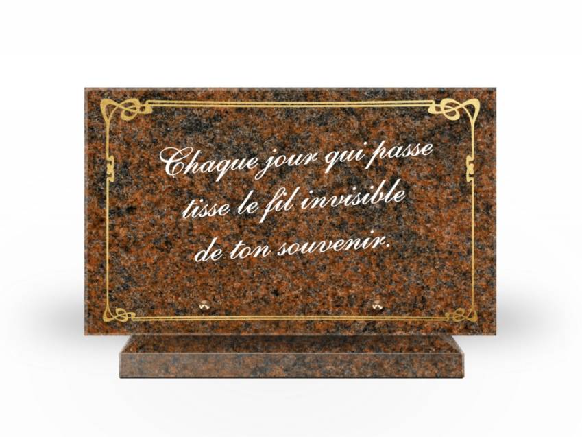 Symbolic Granite Rectangle Plaque.