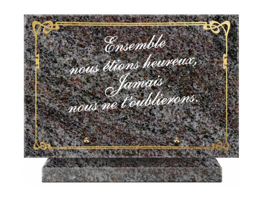 Symbolic Granite Rectangle Plaque.