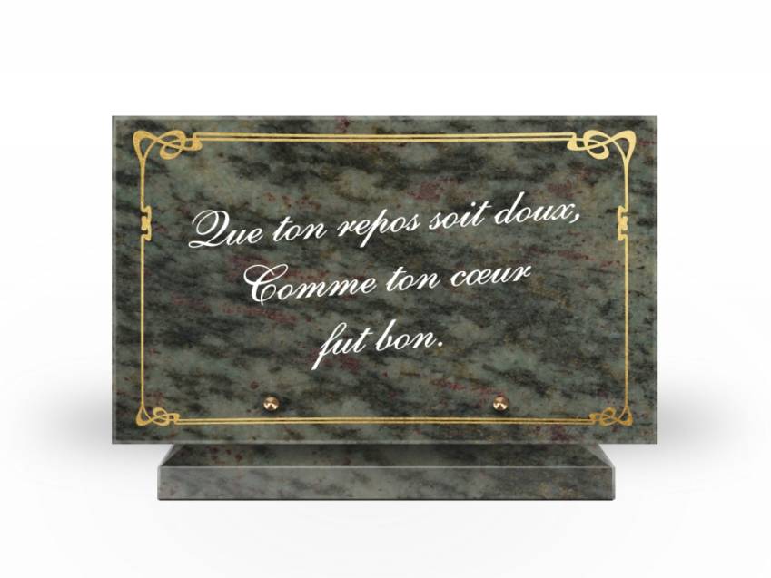 Symbolic Granite Rectangle Plaque.