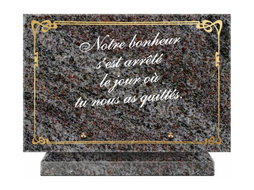 Symbolic Granite Rectangle Plaque.