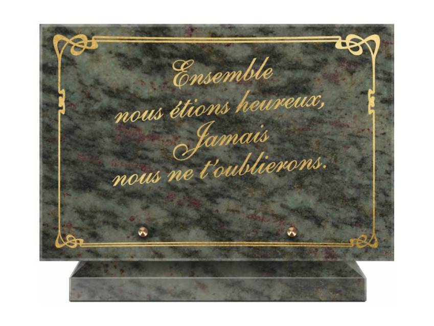 Symbolic Granite Rectangle Plaque.