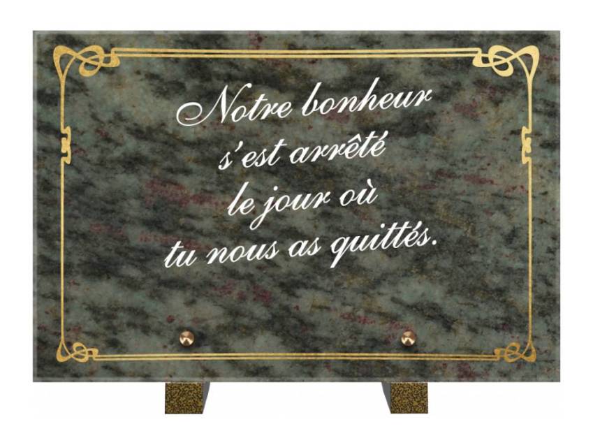 Symbolic Granite Rectangle Plaque.