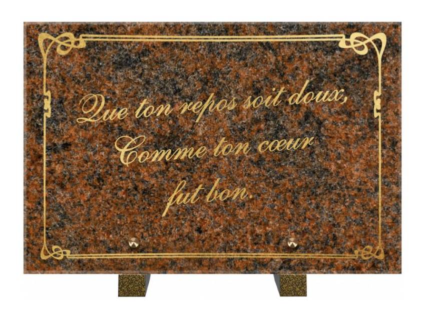 Symbolic Granite Rectangle Plaque.