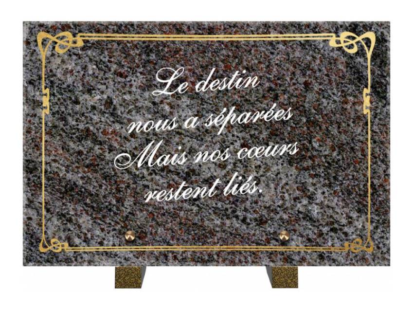 Symbolic Granite Rectangle Plaque.