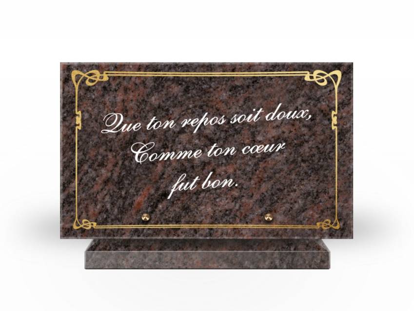 Symbolic Granite Rectangle Plaque.