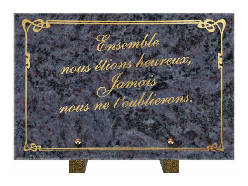 Symbolic Granite Rectangle Plaque.