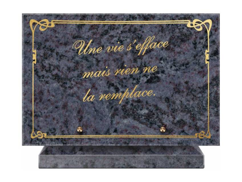 Symbolic Granite Rectangle Plaque.