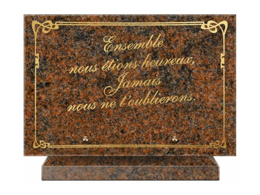 Symbolic Granite Rectangle Plaque.