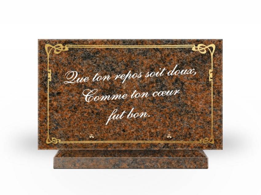 Symbolic Granite Rectangle Plaque.