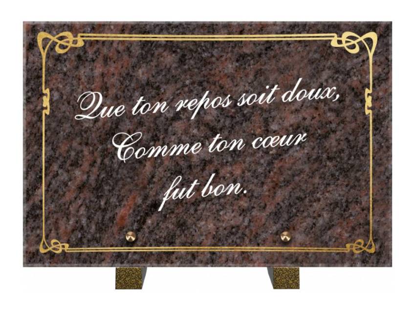 Symbolic Granite Rectangle Plaque.