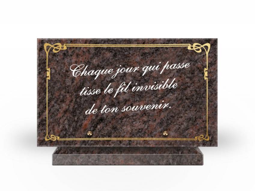 Symbolic Granite Rectangle Plaque.