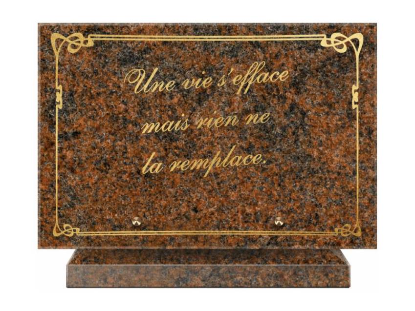 Symbolic Granite Rectangle Plaque.