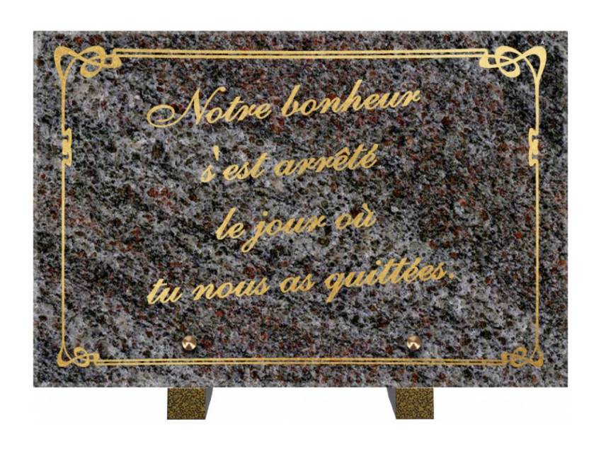 Symbolic Granite Rectangle Plaque.