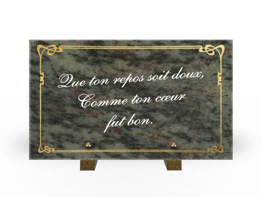 Symbolic Granite Rectangle Plaque.