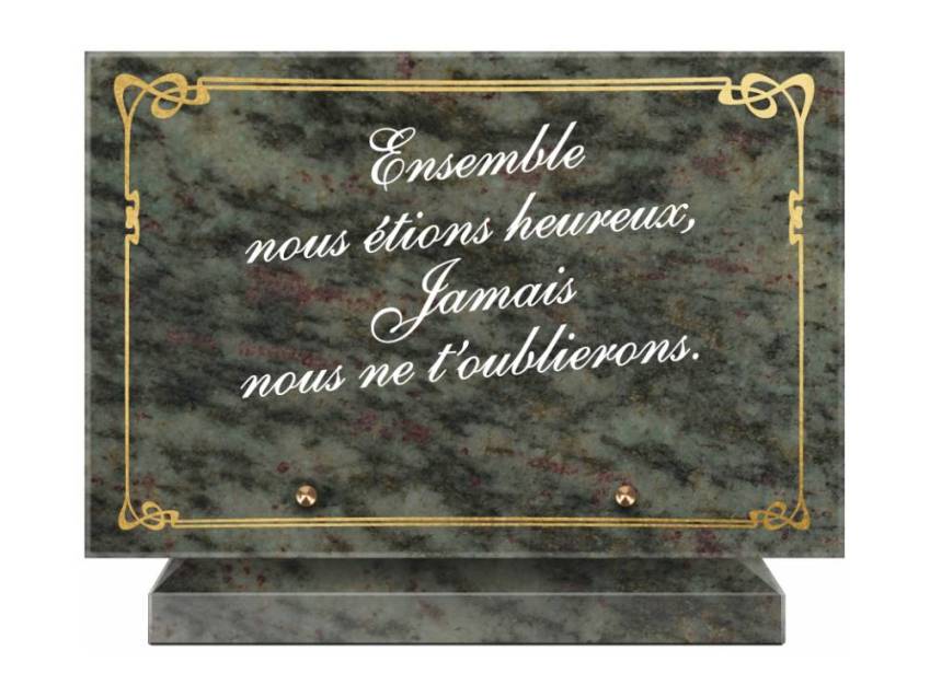 Symbolic Granite Rectangle Plaque.