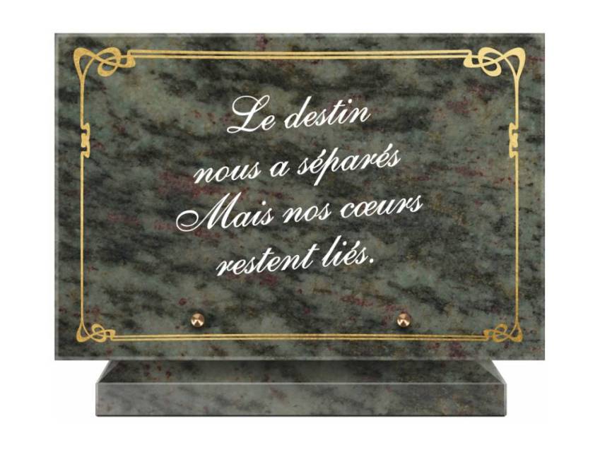 Symbolic Granite Rectangle Plaque.