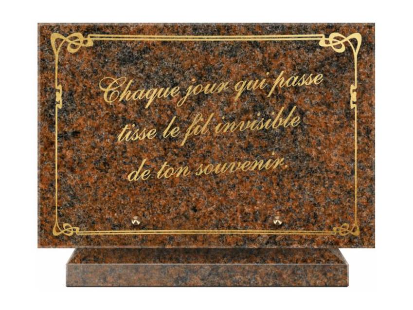 Symbolic Granite Rectangle Plaque.