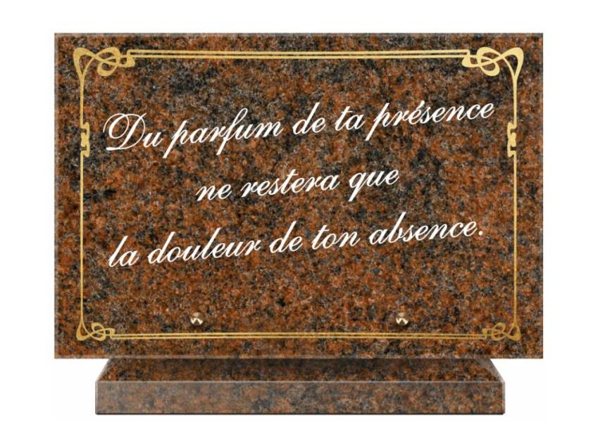 Symbolic Granite Rectangle Plaque.