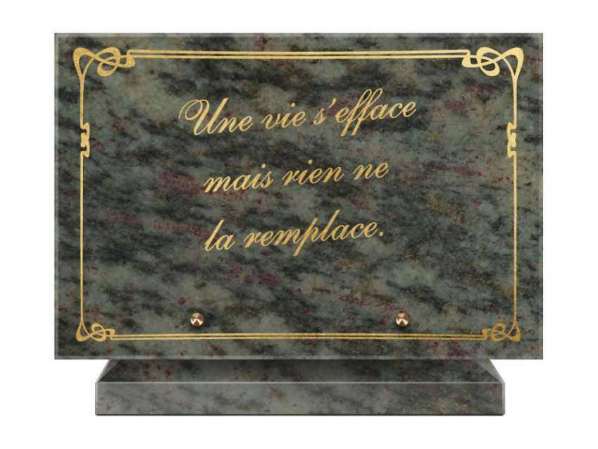 Symbolic Granite Rectangle Plaque.